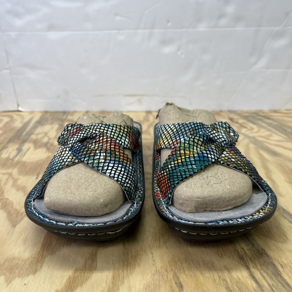 Alegria Sandals Womens Size 38 Floral Multi Color Comfort Leather Shoes - Picture 2 of 12